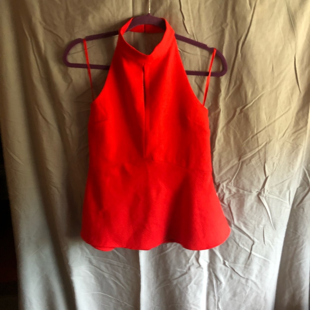 Red halter style top